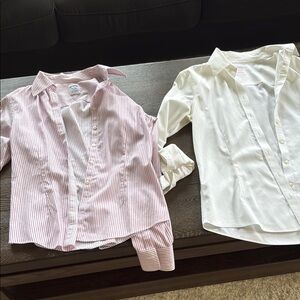 Striped Pink and White Women’s Shirts